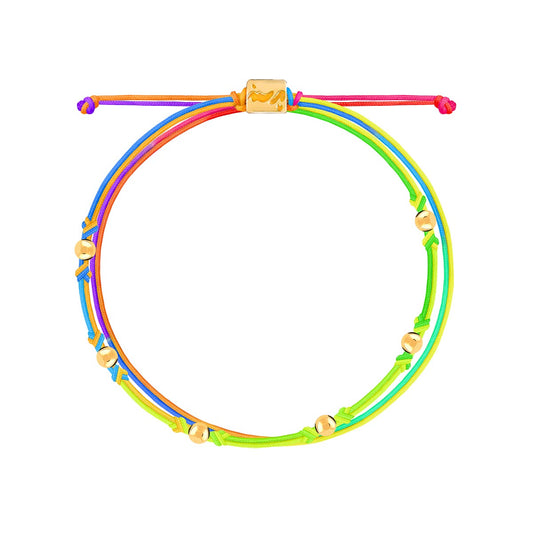 Eight-Ball rainbow Cord Bracelet