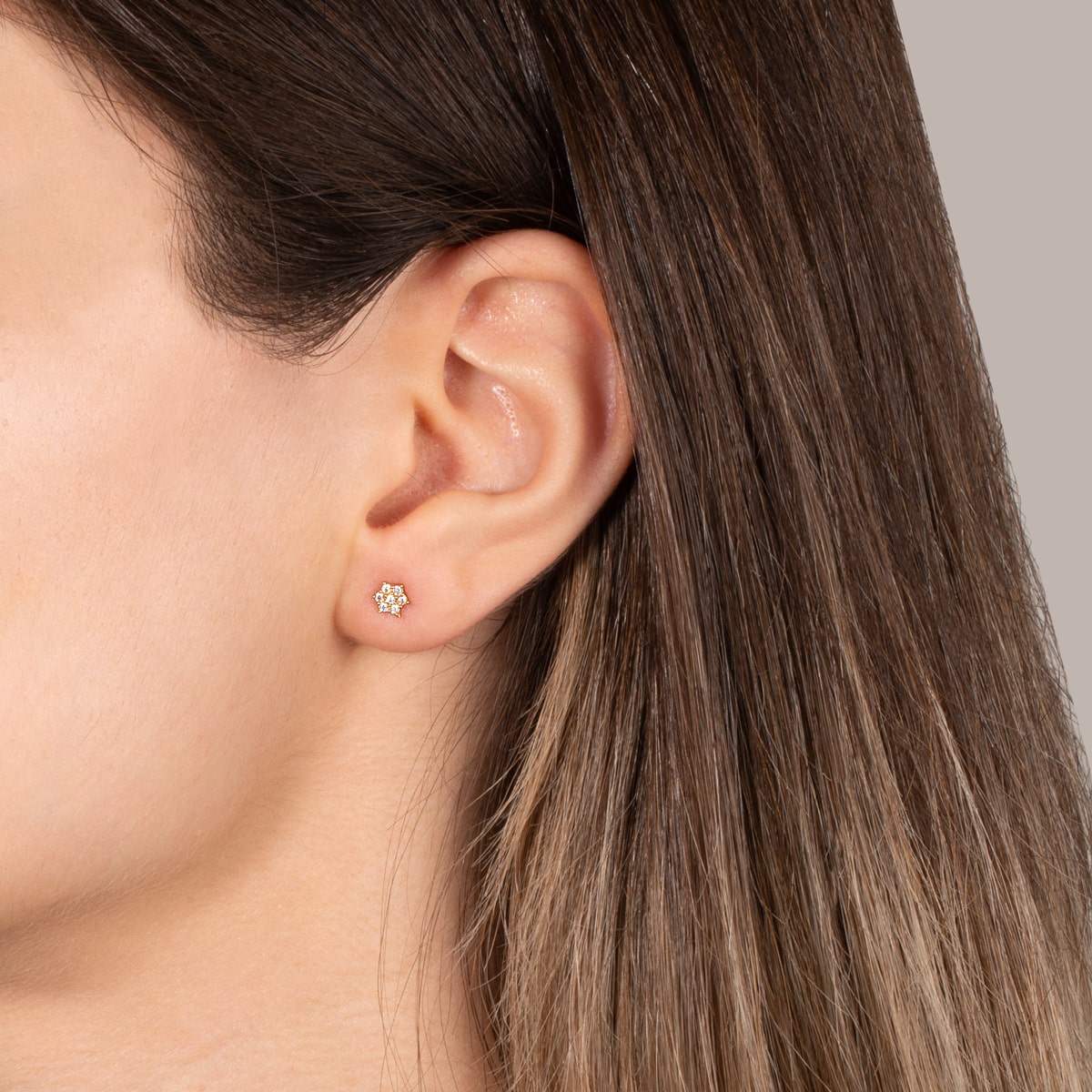 Empire Flower Stud Earring