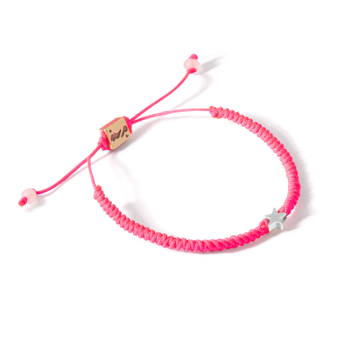 Pink Heart Cord Bracelet