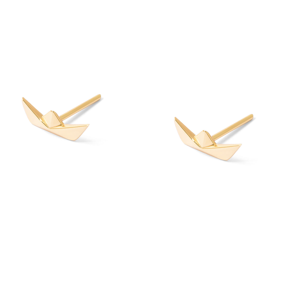 Paper Boat Stud Earrings