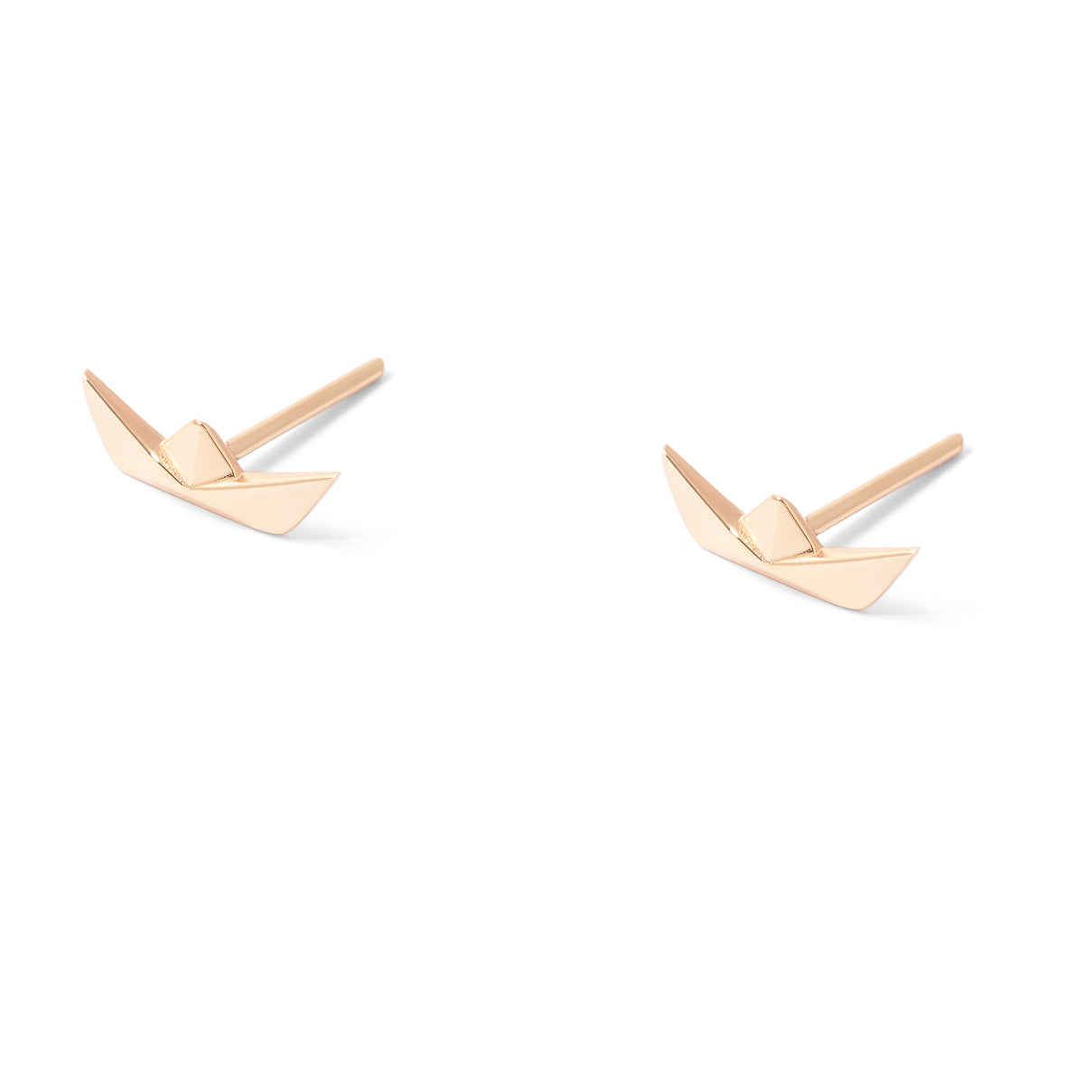 Paper Boat Stud Earrings