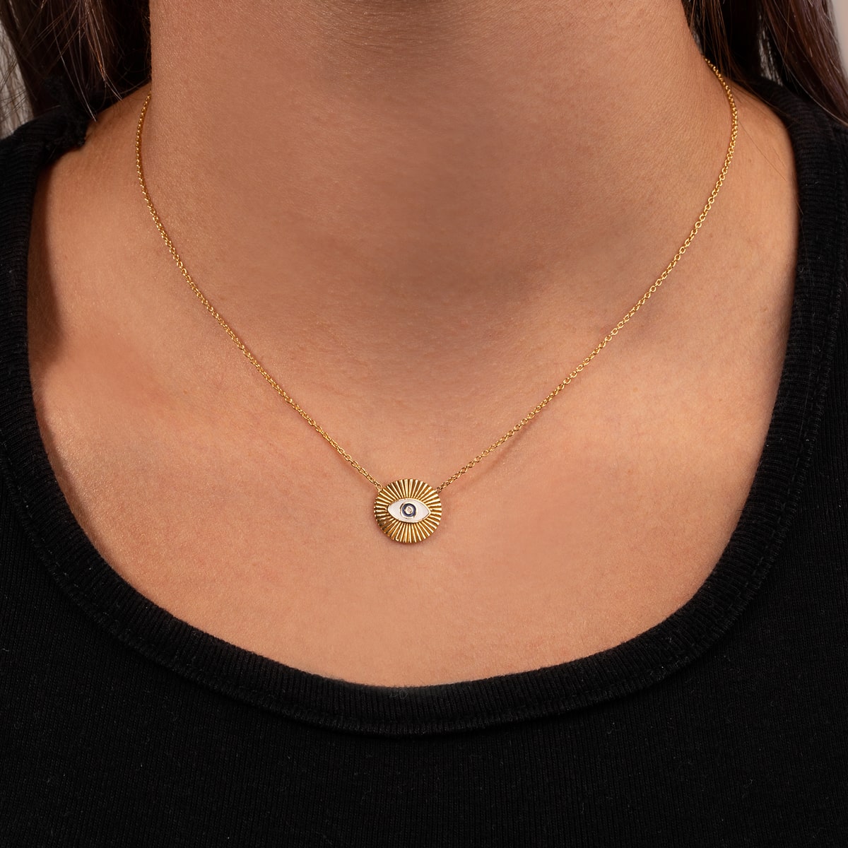 Enamel Eye Necklace