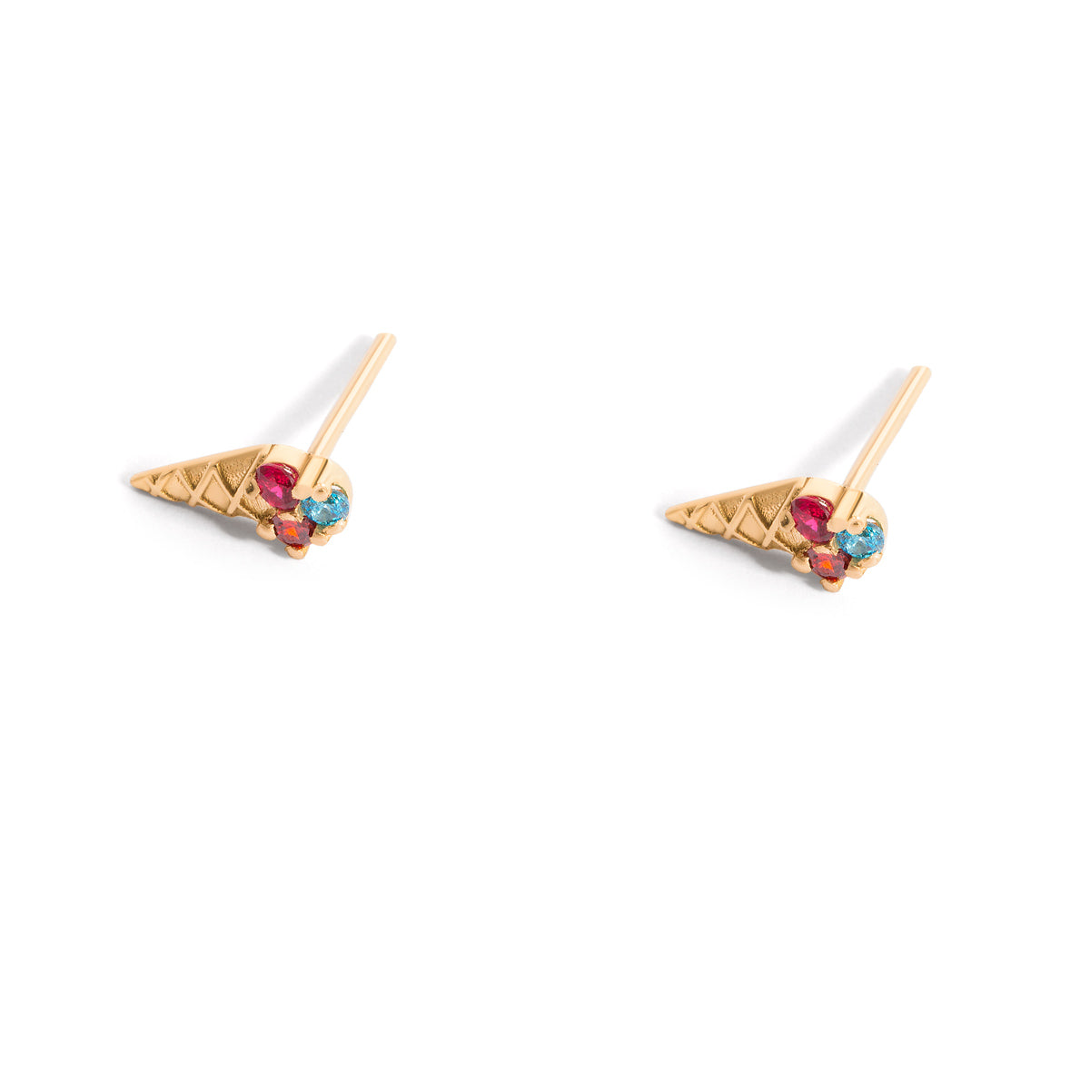 Ice Cream Cone Stud Earring