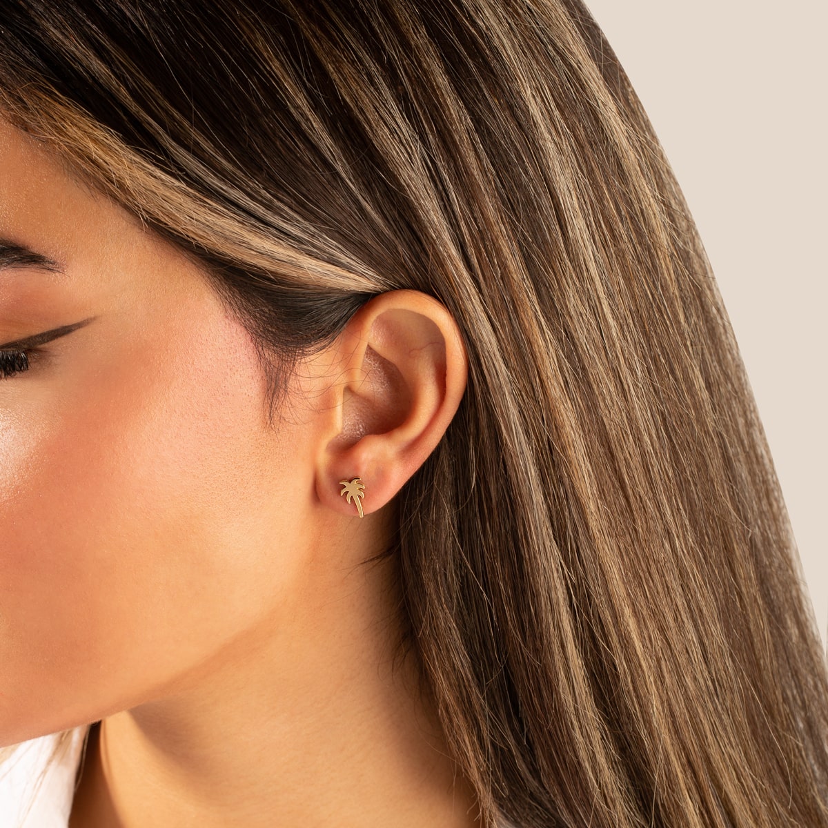 Palm Tree Stud Earring