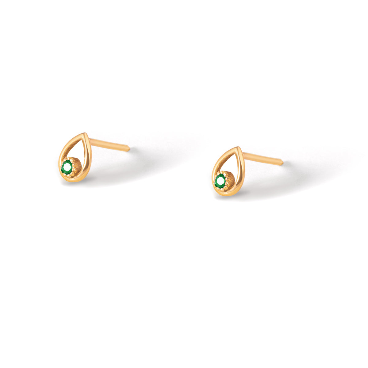 Green Tears Stud Earring