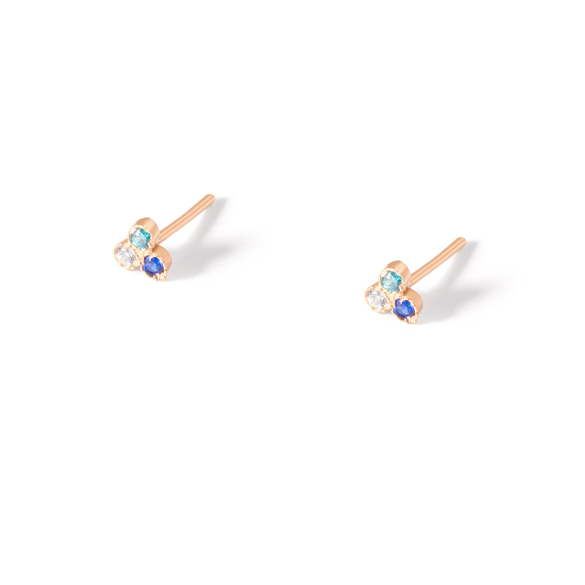 Blue Triangle Stud Earring