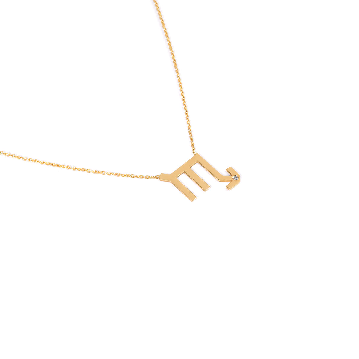 Scorpio Zodiac Sign Diamond Necklace
