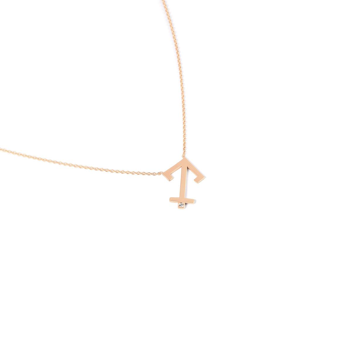Saggitarius Zodiac Sign Diamond Necklace
