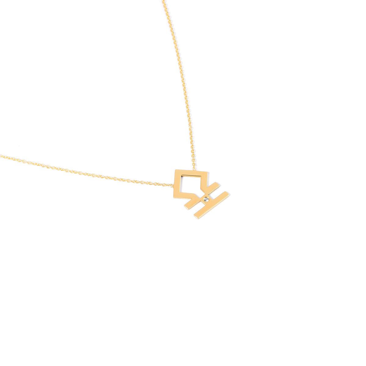 Libra Zodiac Sign Diamond Necklace