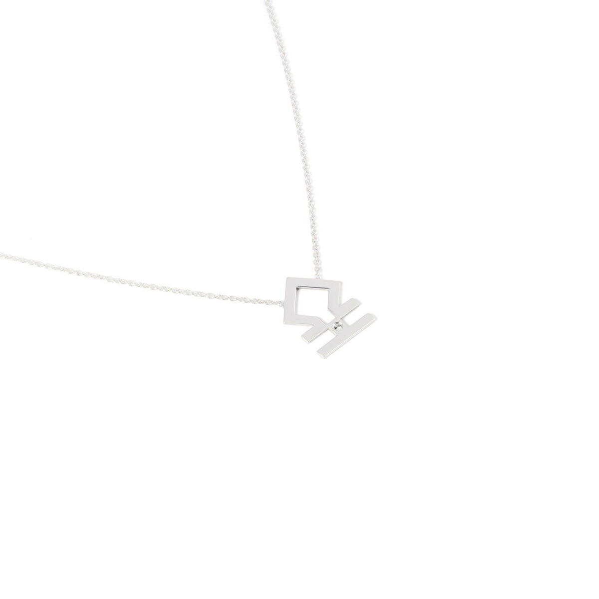 Libra Zodiac Sign Diamond Necklace