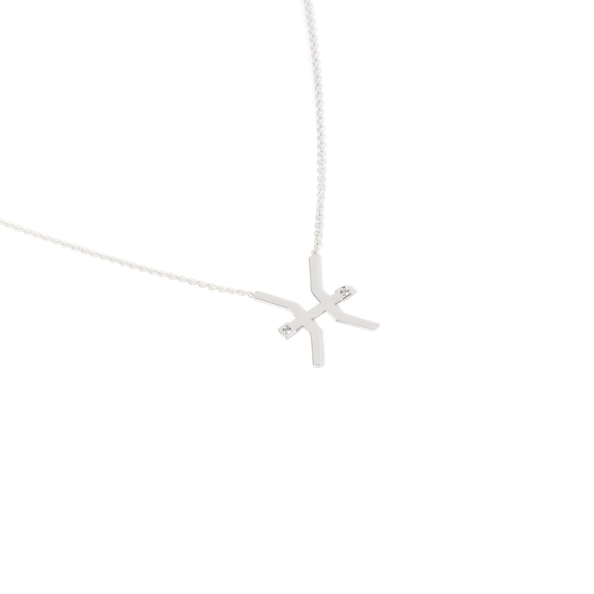 Pisces Zodiac Sign Diamond Necklace