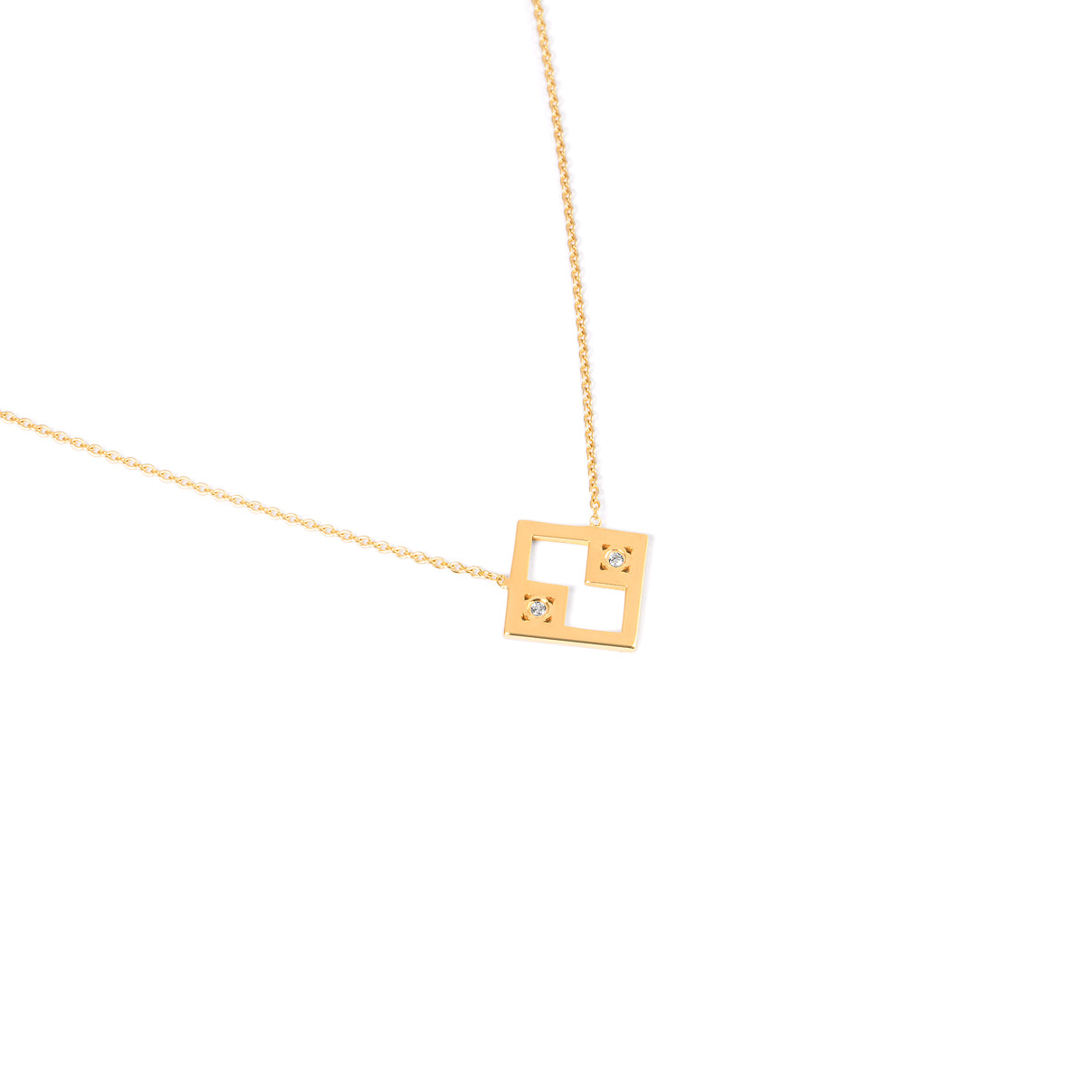 Cancer Zodiac Sign Diamond Necklace