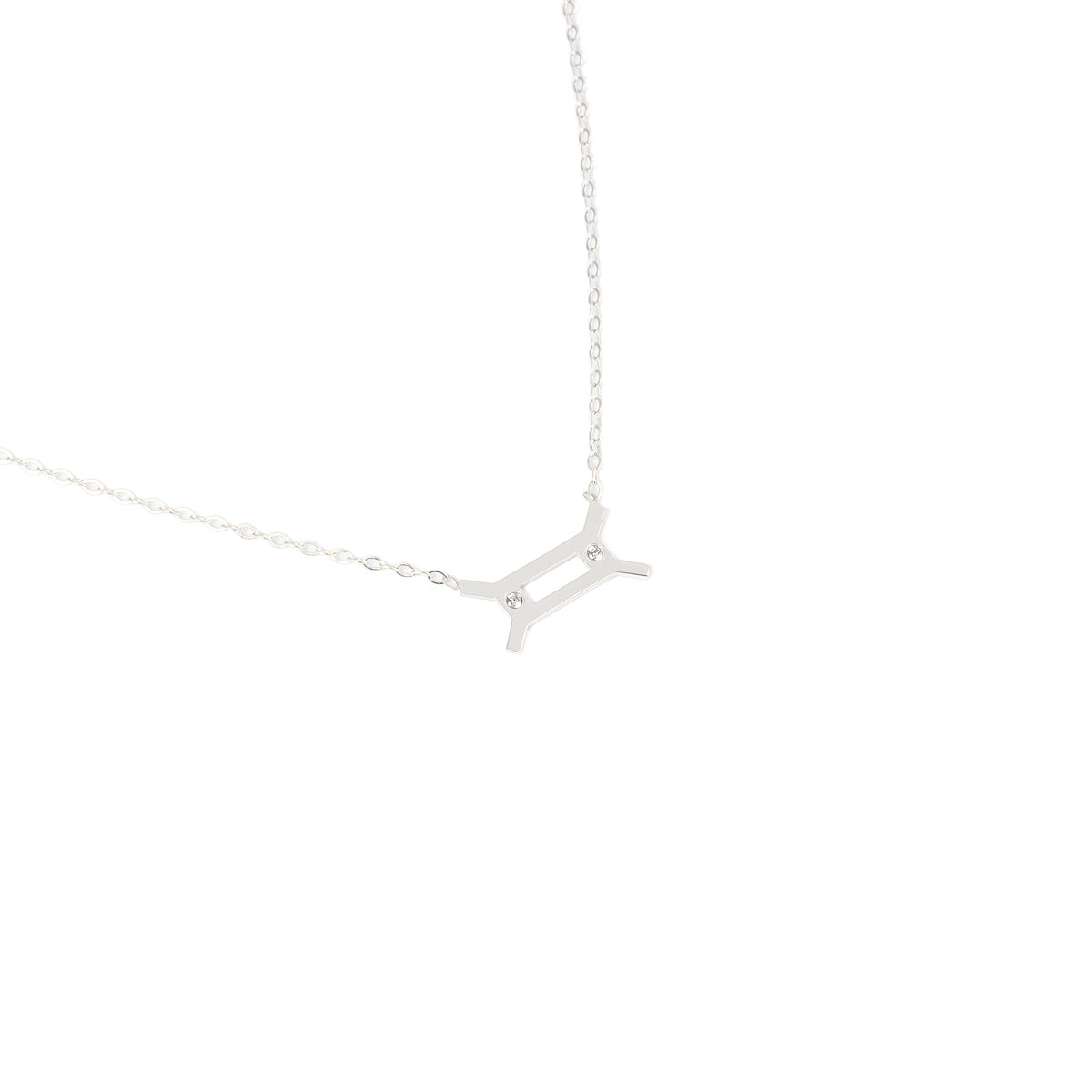 Gemini Zodiac Sign Diamond Necklace