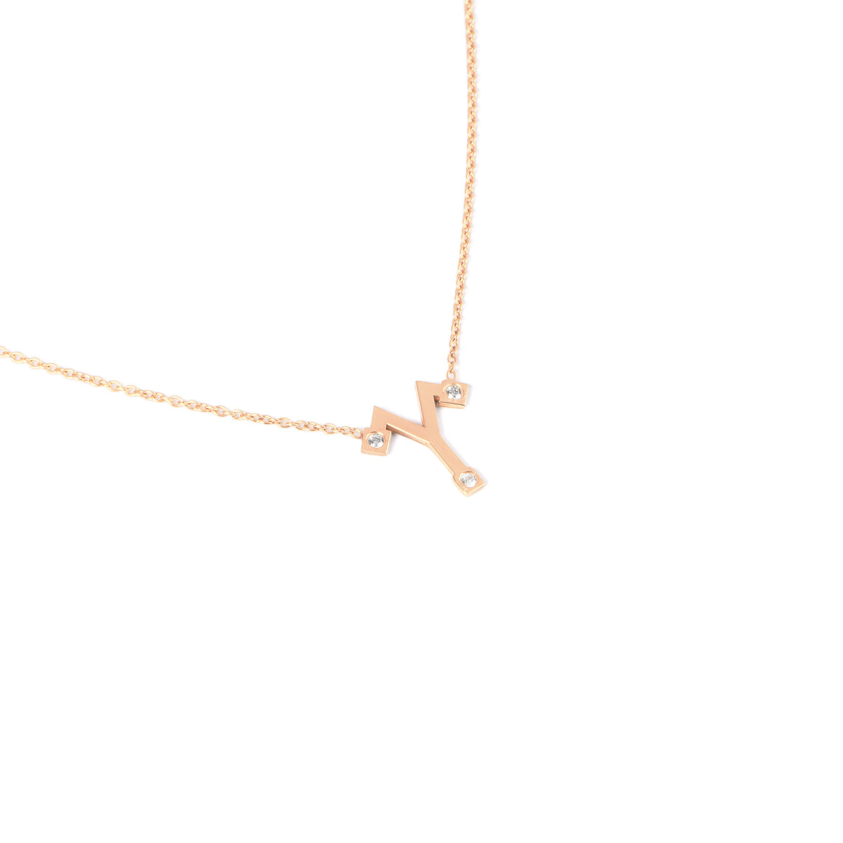 Aries Zodiac Sign Diamond Necklace