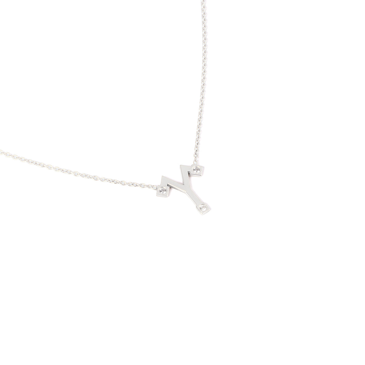 Aries Zodiac Sign Diamond Necklace