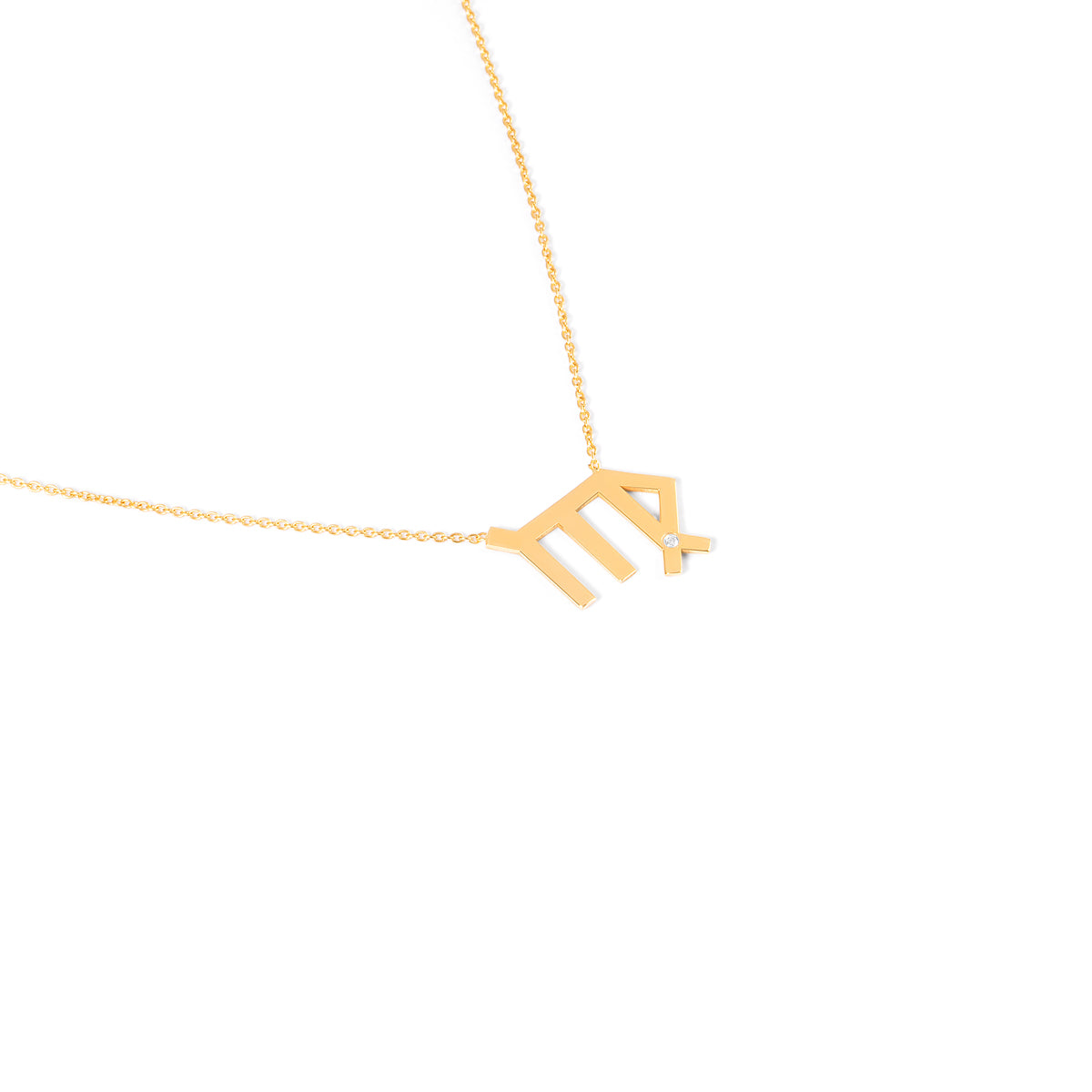 Virgo Zodiac Sign Diamond Necklace