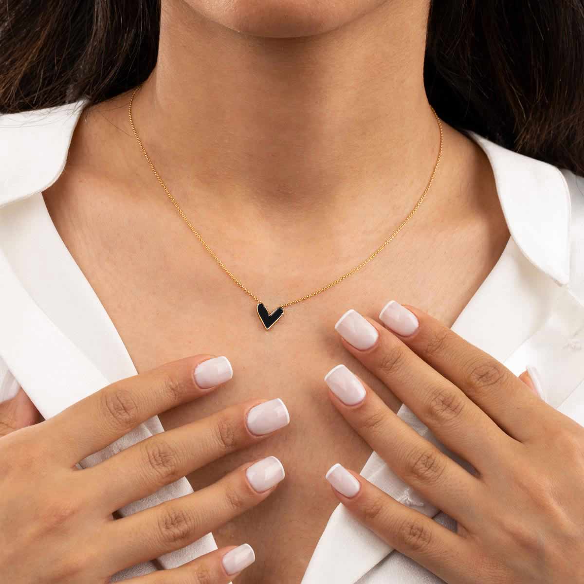 Black Heart Necklace