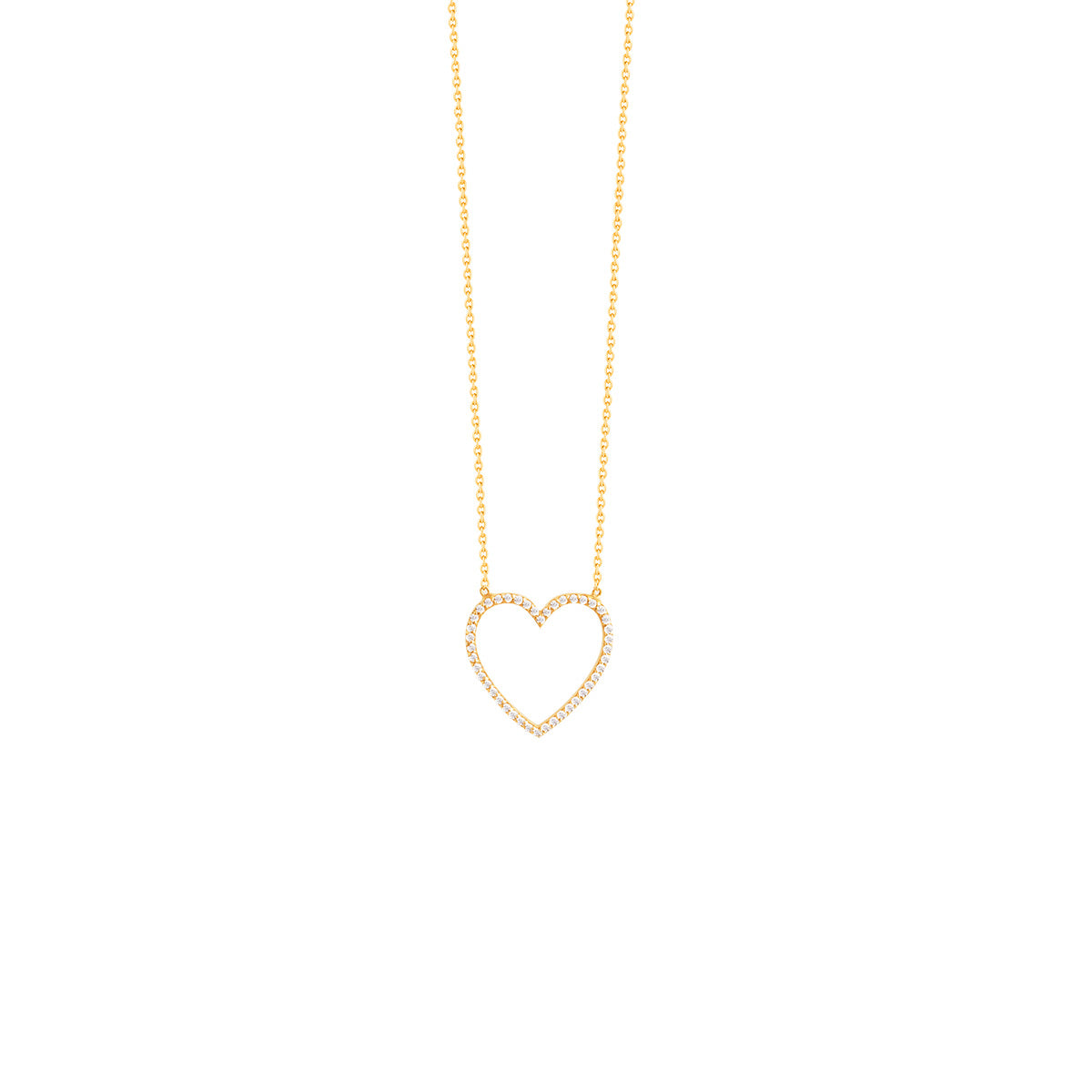 Jeweled Heart Chain Necklace