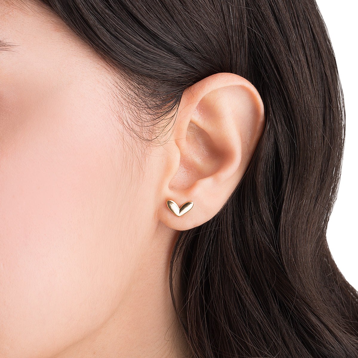 3D Heart Stud Earring