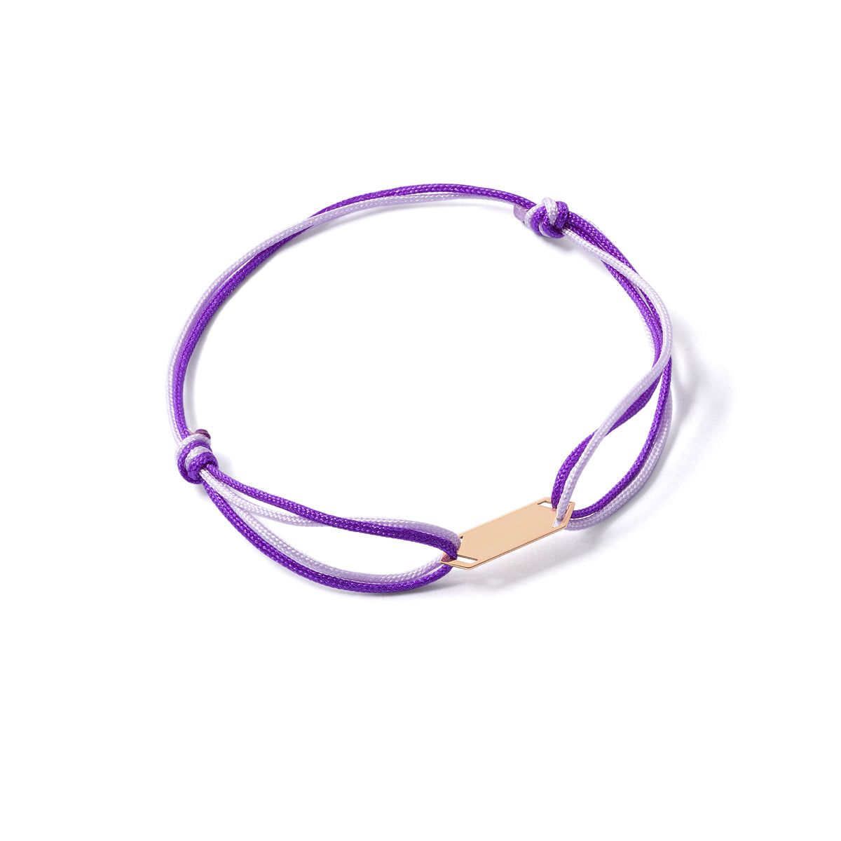 Rectangle Plate Cord Bracelet