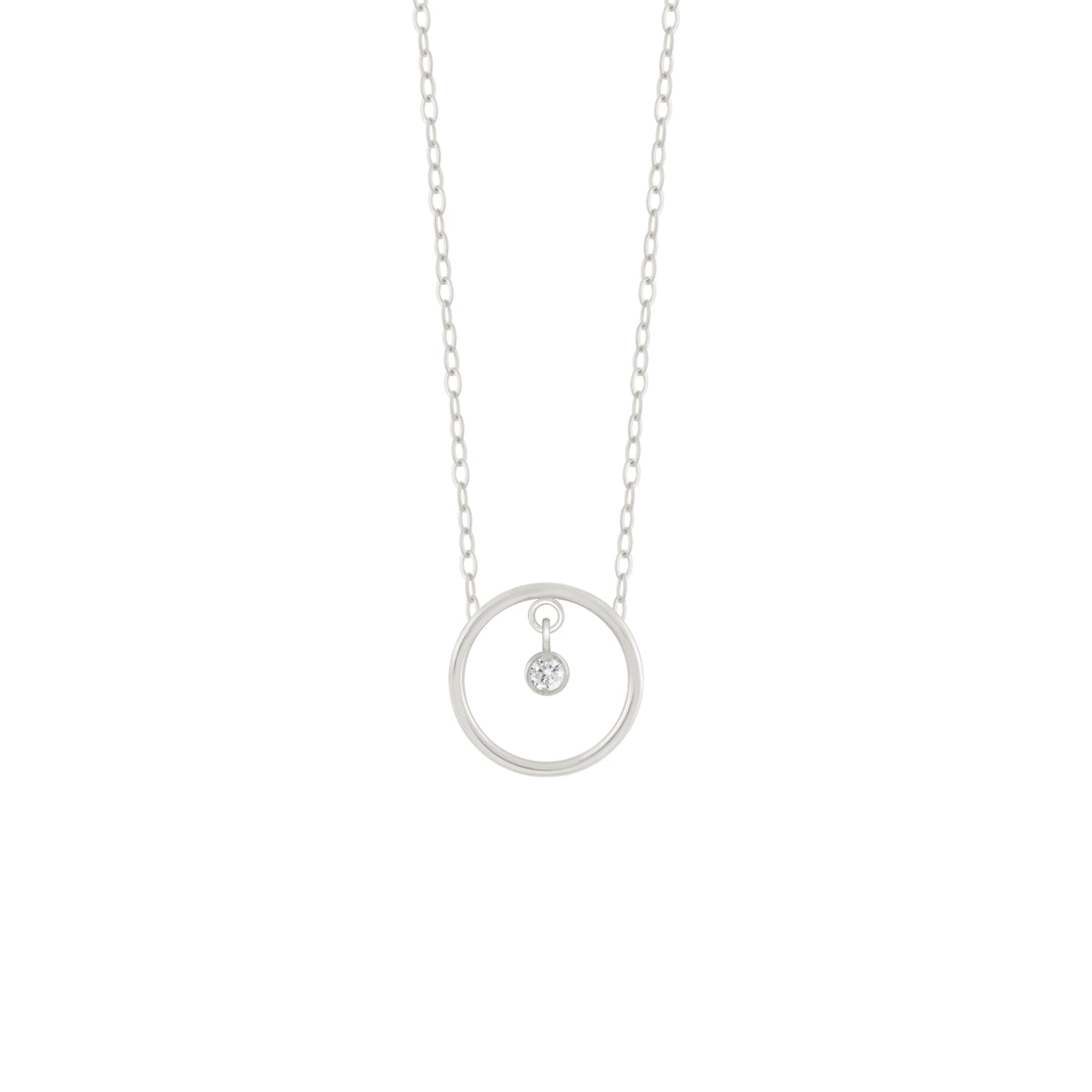 Circle Dimond Chain Necklace