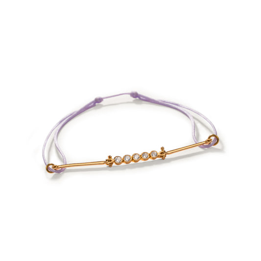 Purple Sparkle Cord Bracelet