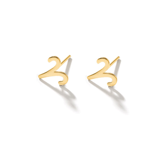 Aries Sign Stud Earrings