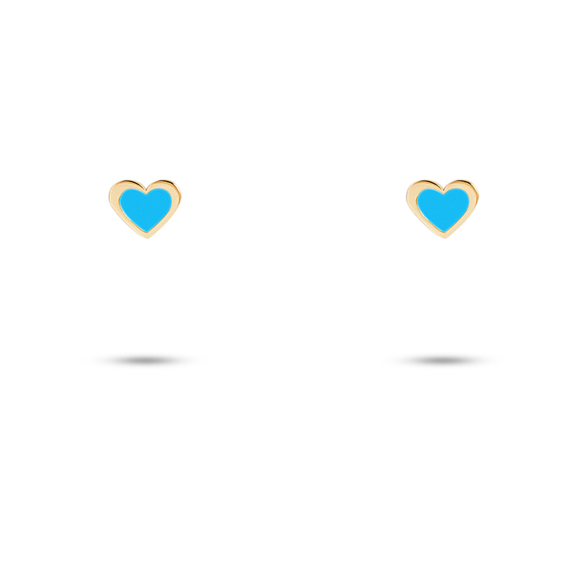Blue Mini Heart Stud Earring