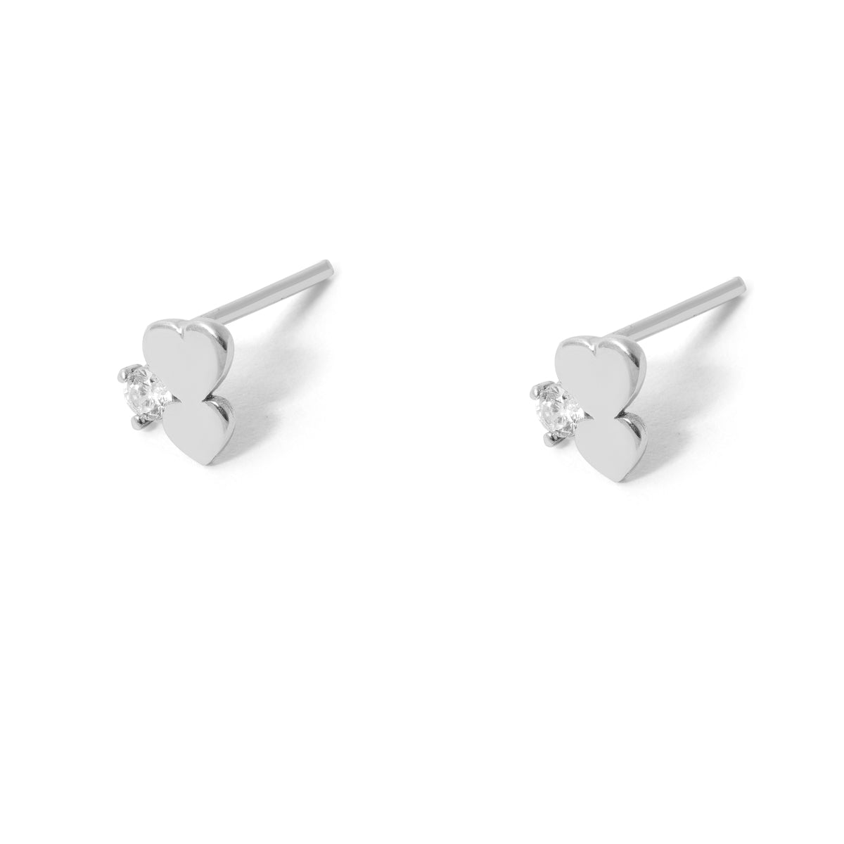 Double Heart Stud Earrings