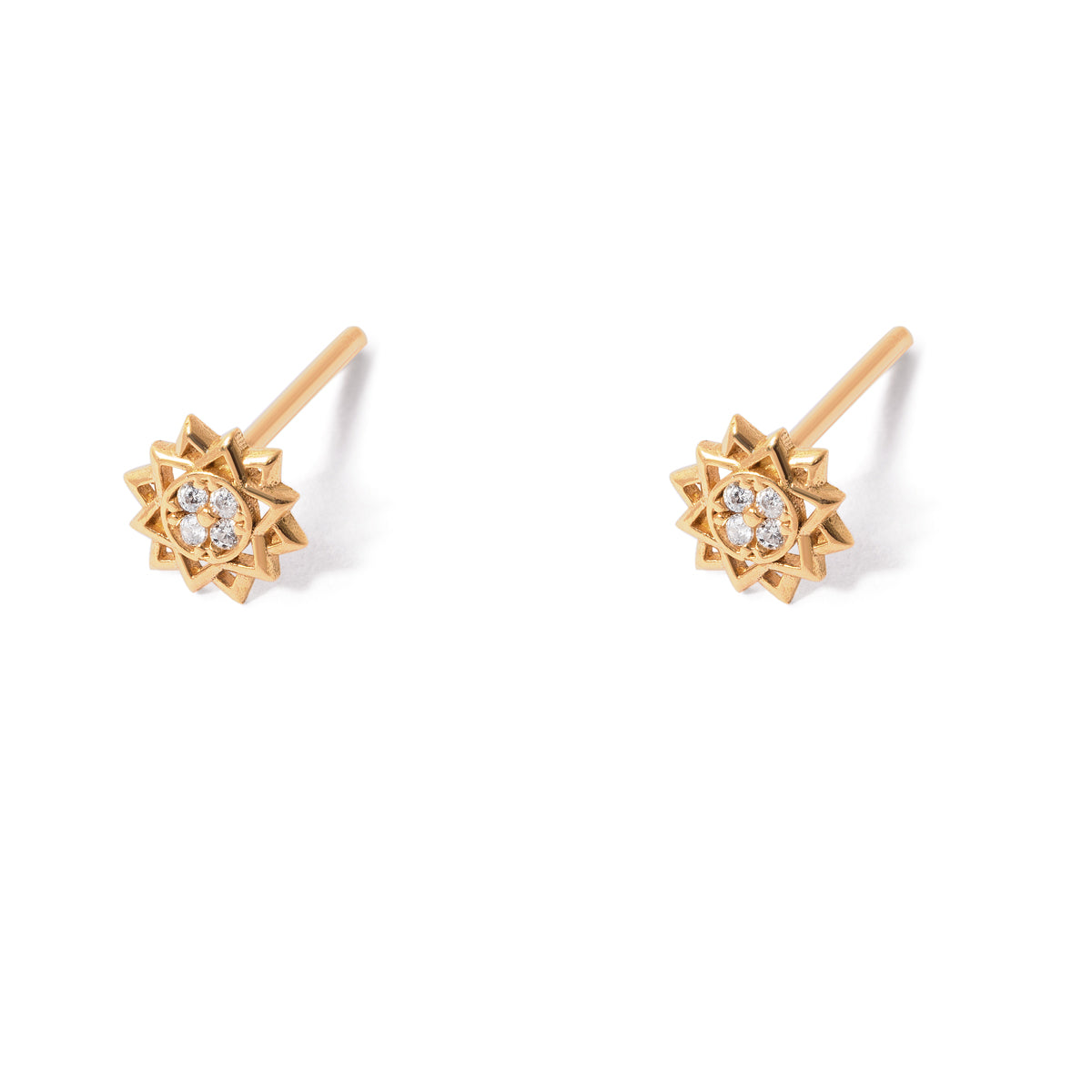Clematis Flower Stud Earrings