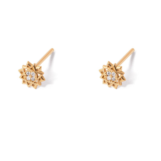 Clematis Flower Stud Earrings
