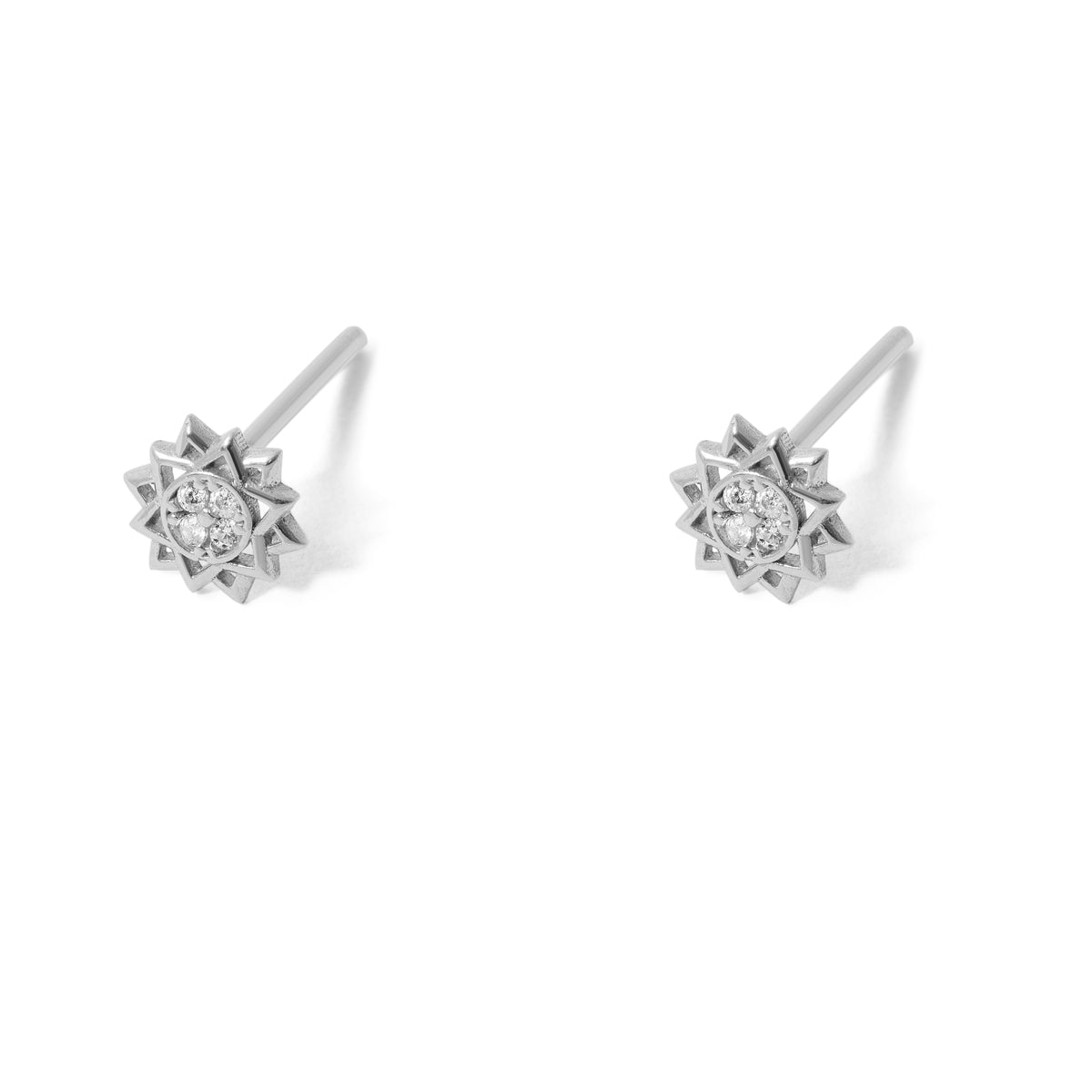 Clematis Flower Stud Earrings