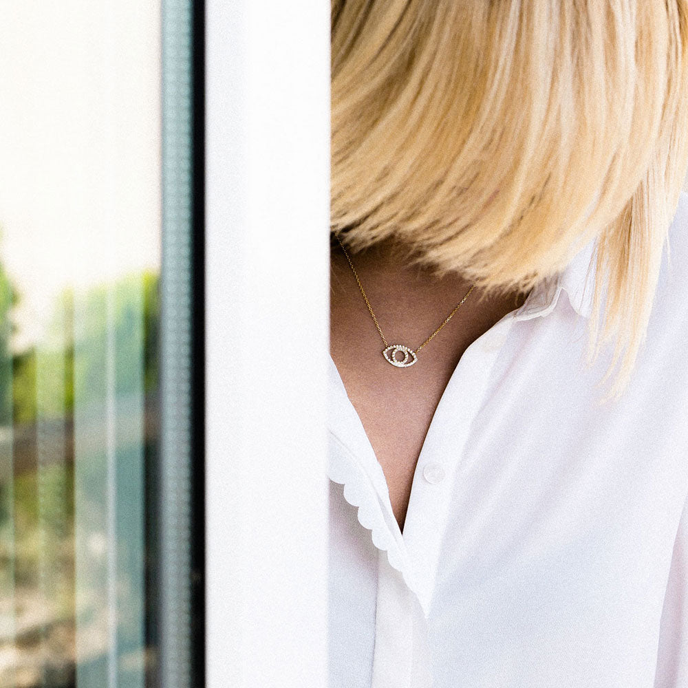 Devil Eye Diamond Necklace