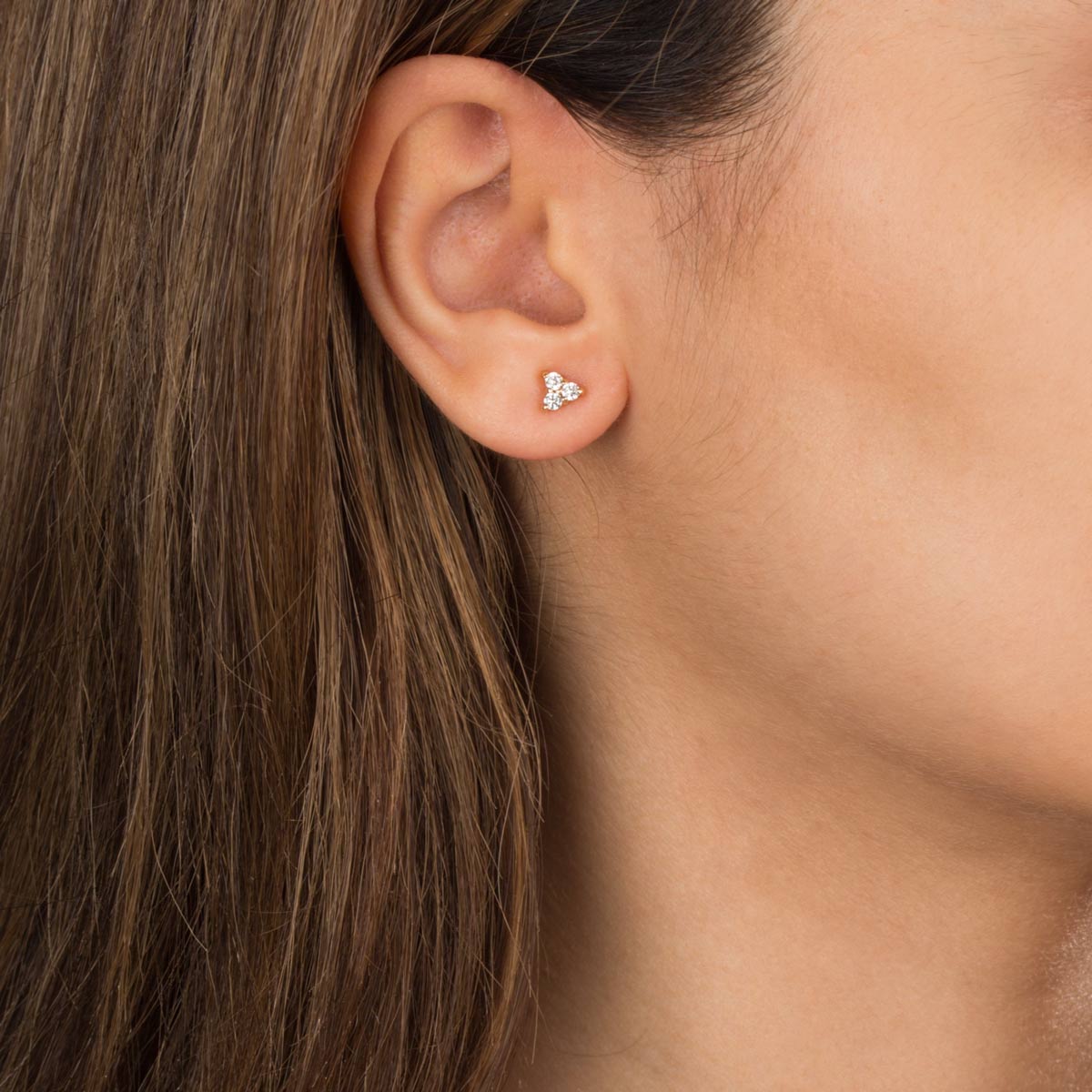 Three Luna Stud Earring