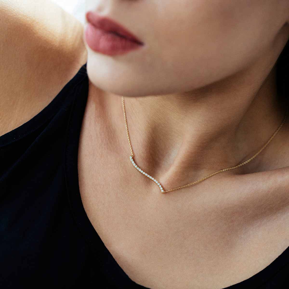 Golden Wave Necklace