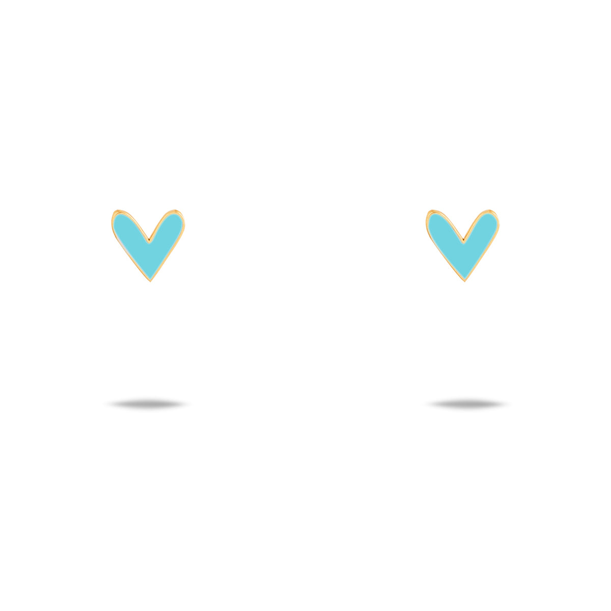 Blue Heart Stud Earring