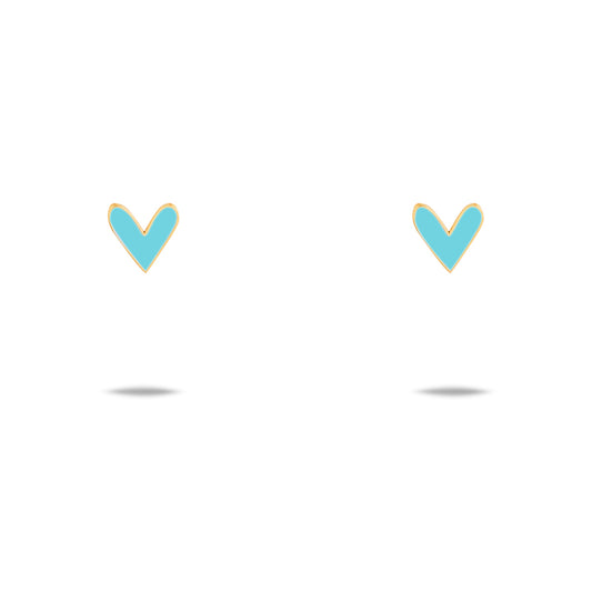 Blue Heart Stud Earring