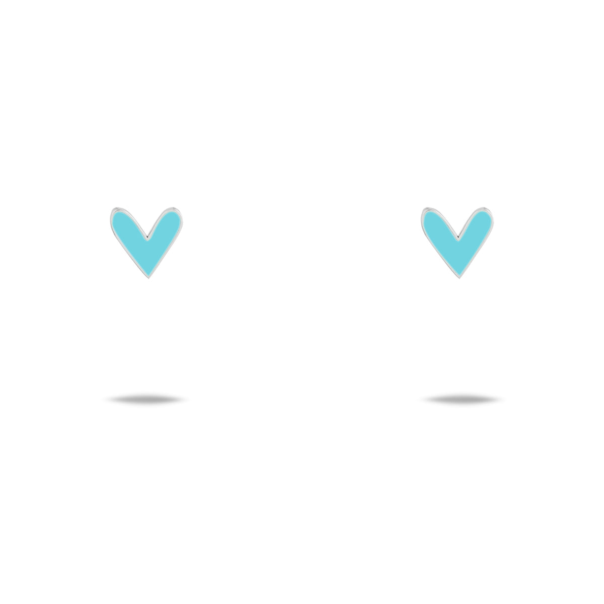 Blue Heart Stud Earring