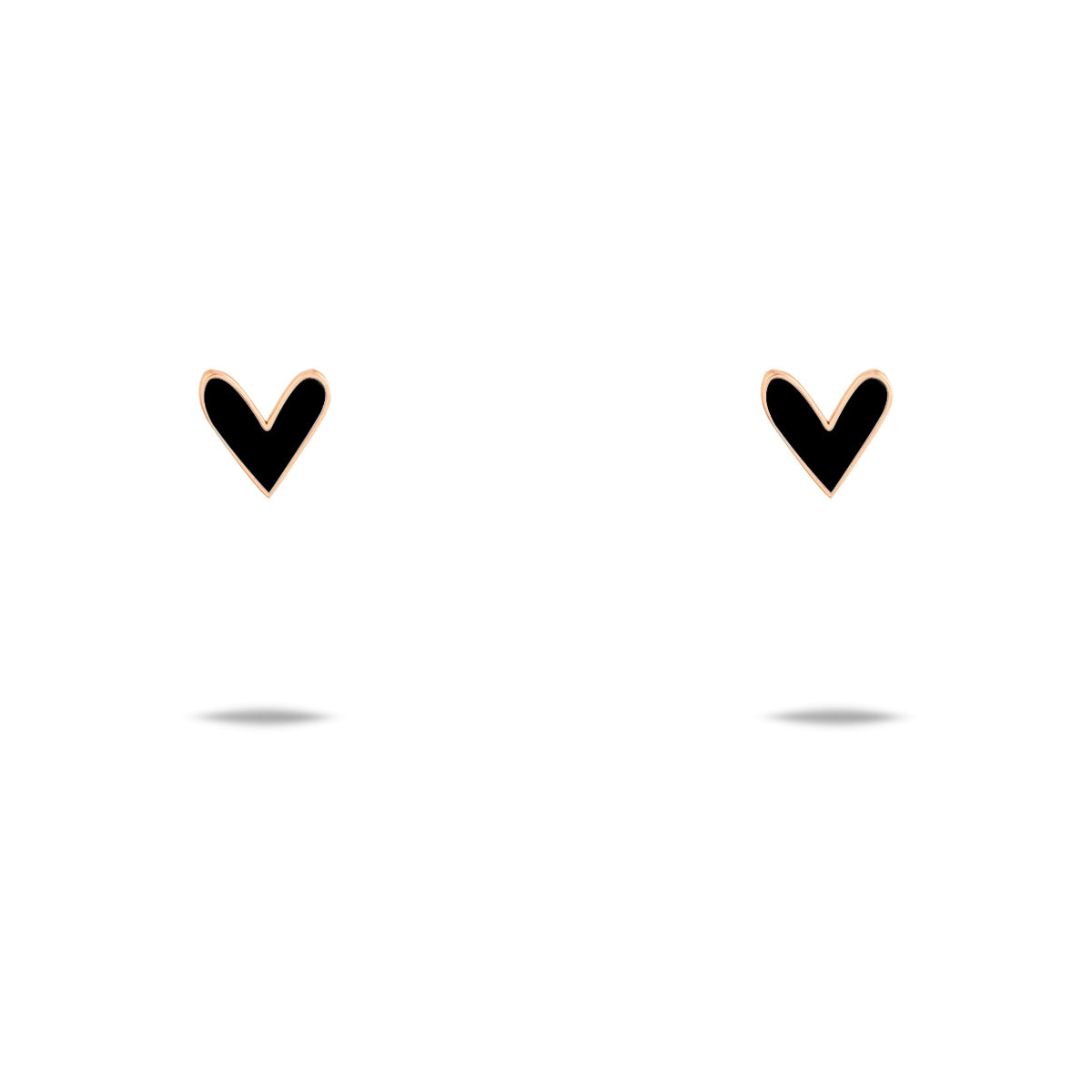 Black Heart Stud Earring