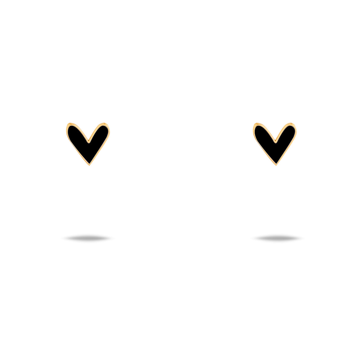 Black Heart Stud Earring