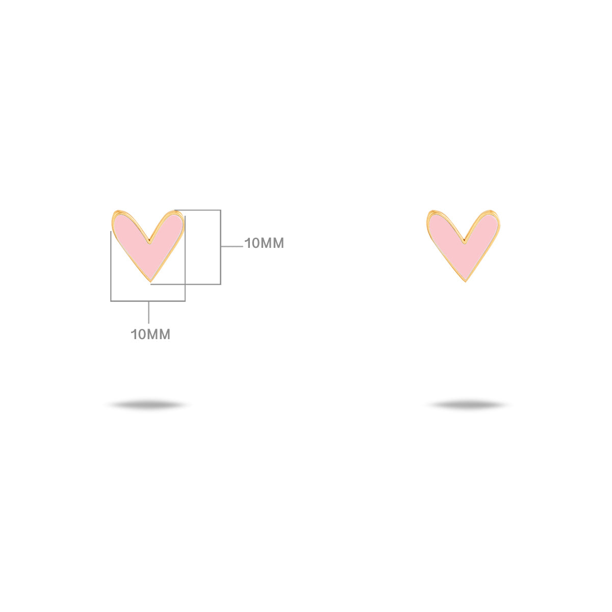 Pink Heart Stud Earring