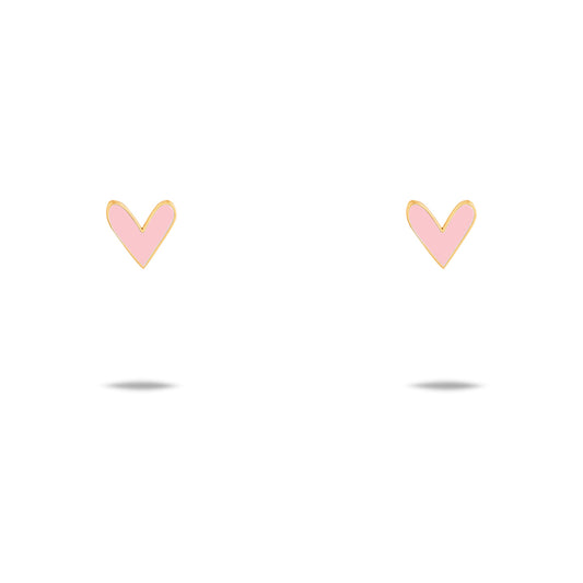 Pink Heart Stud Earring