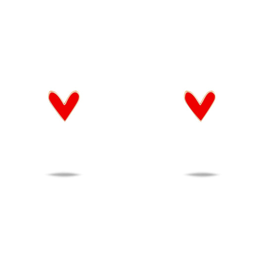 Red Heart Stud Earring