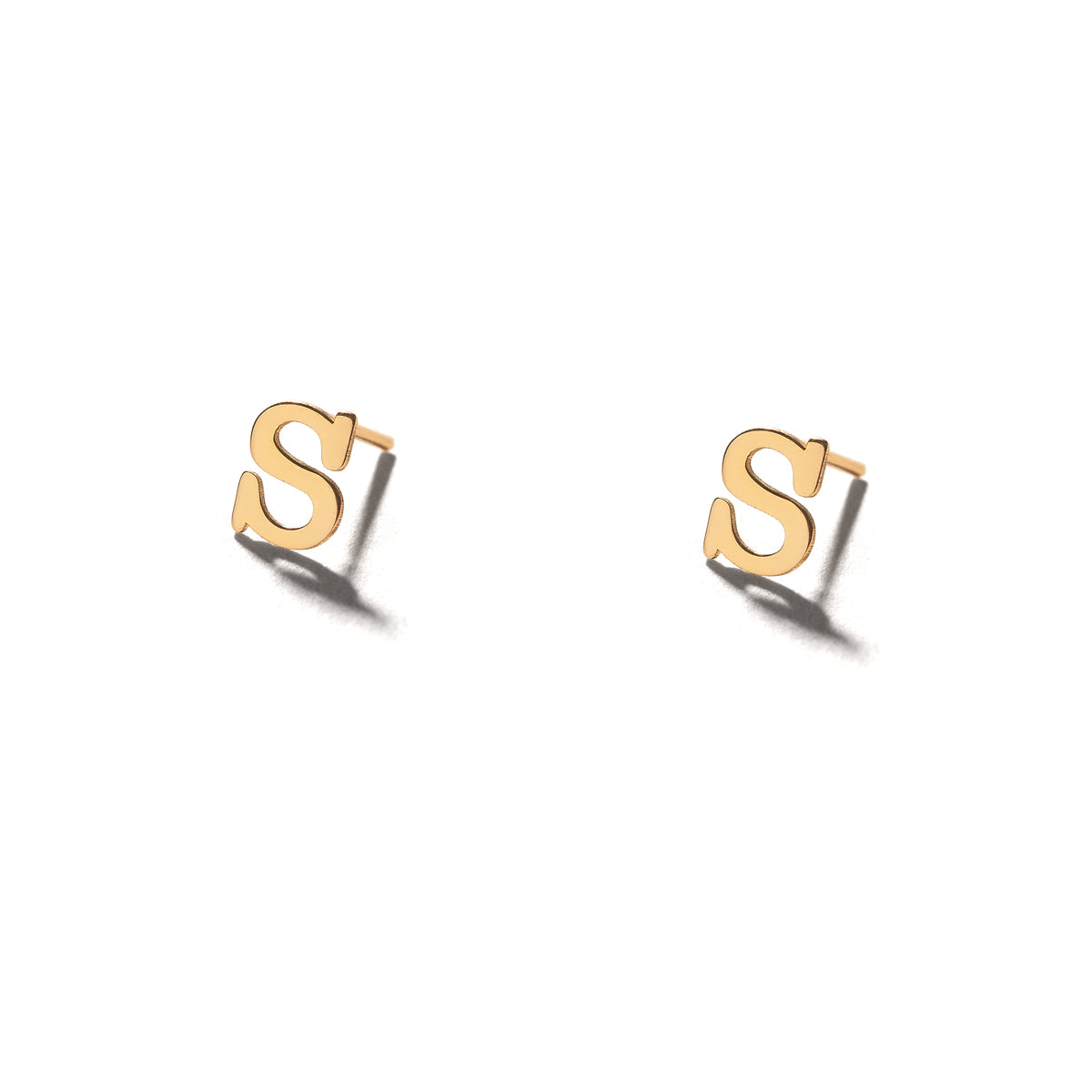 Letter "S" Stud Earring