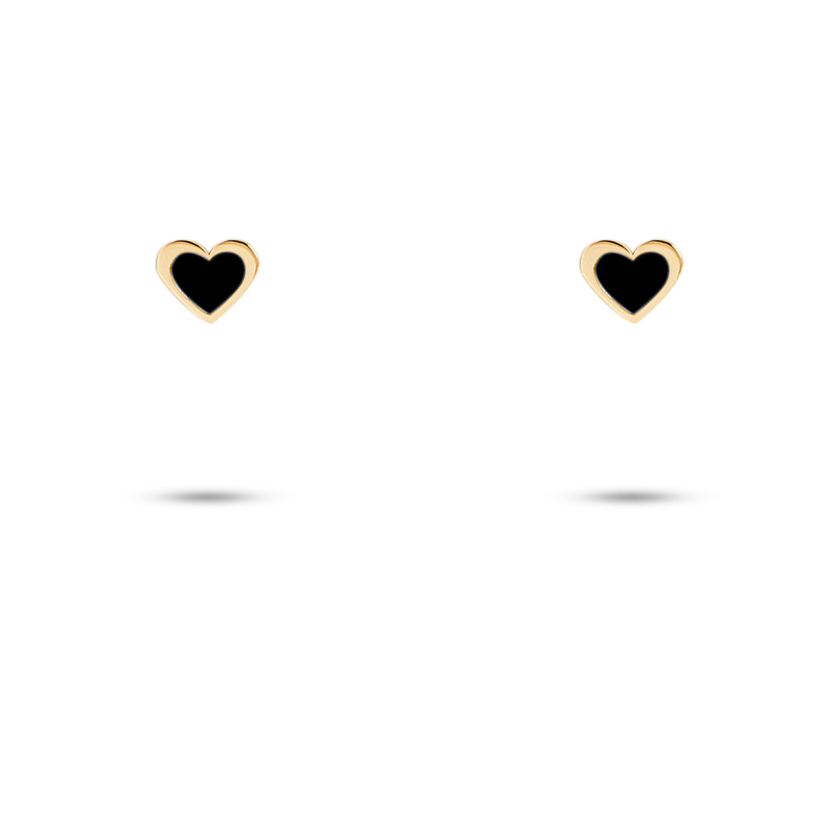 Black Mini Heart Stud Earring