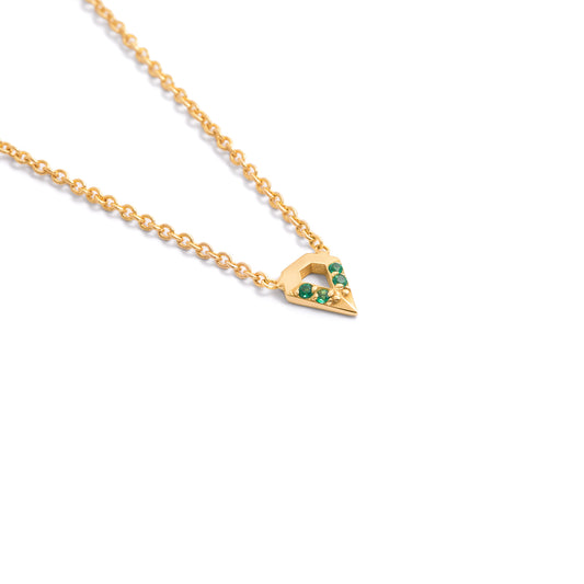 Gothic Green Diamond Necklace
