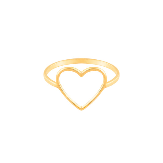 Slim Heart Signet Ring