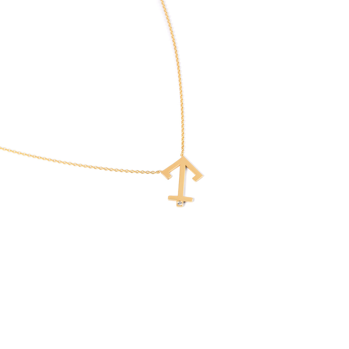 Saggitarius Zodiac Sign Diamond Necklace