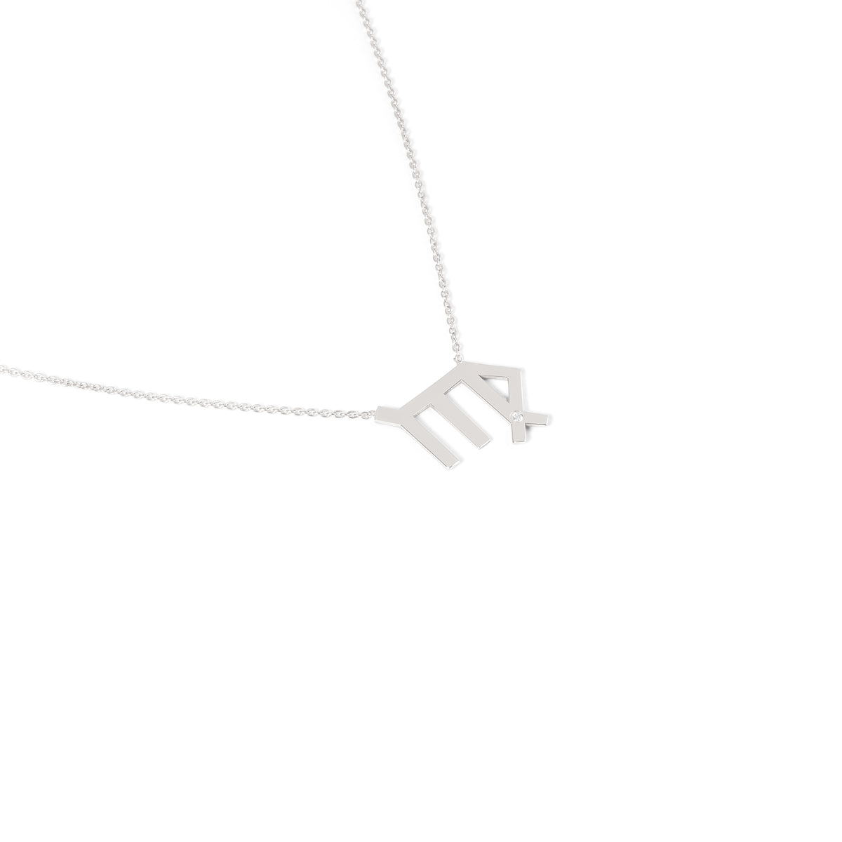 Virgo Zodiac Sign Diamond Necklace