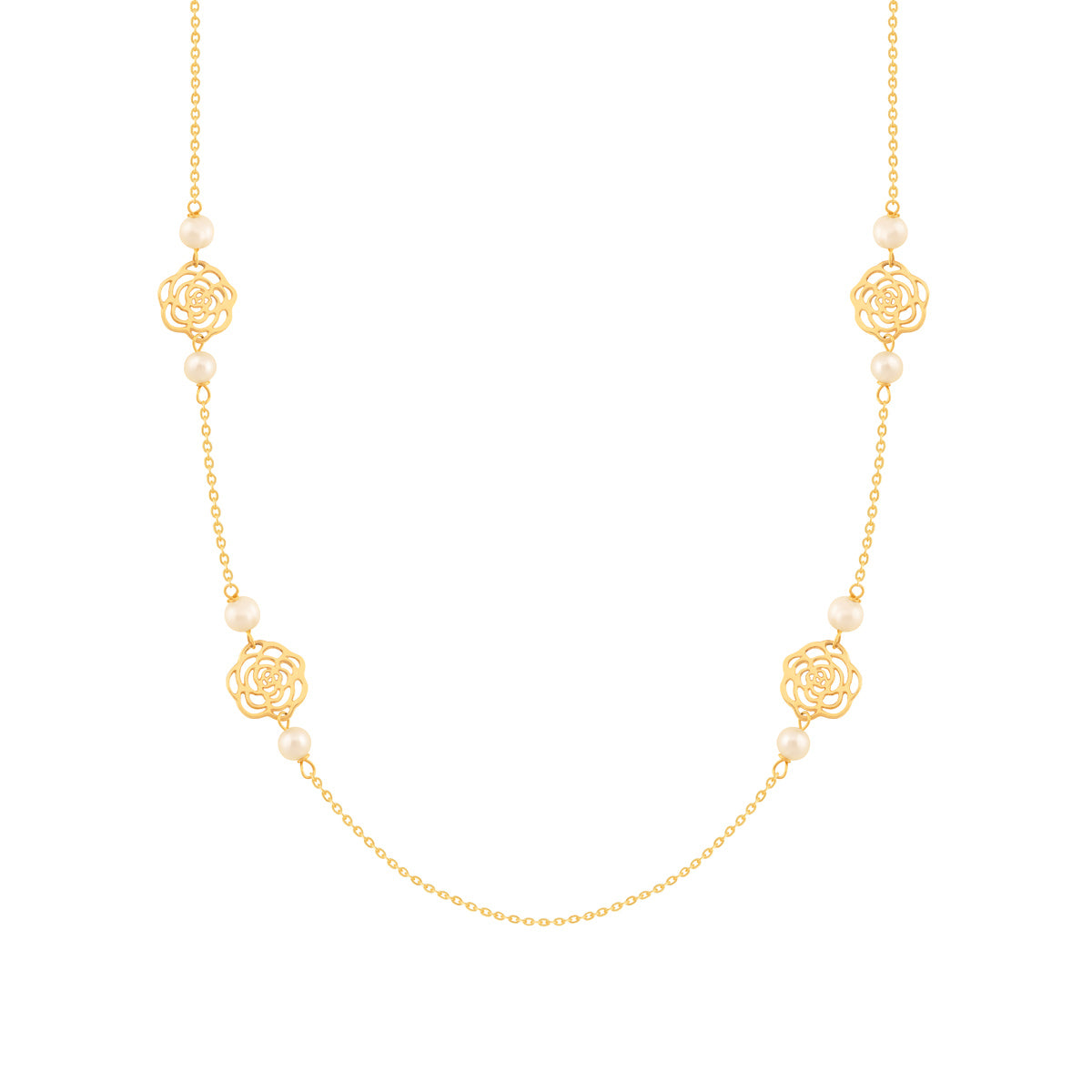 قلادة الزهور واللؤلؤ